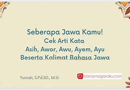 Arti Kata Ndoro Ayu Dalam Bahasa Jawa